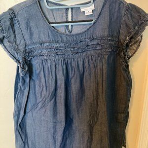 Liz Claiborne Blue Grey Blouse